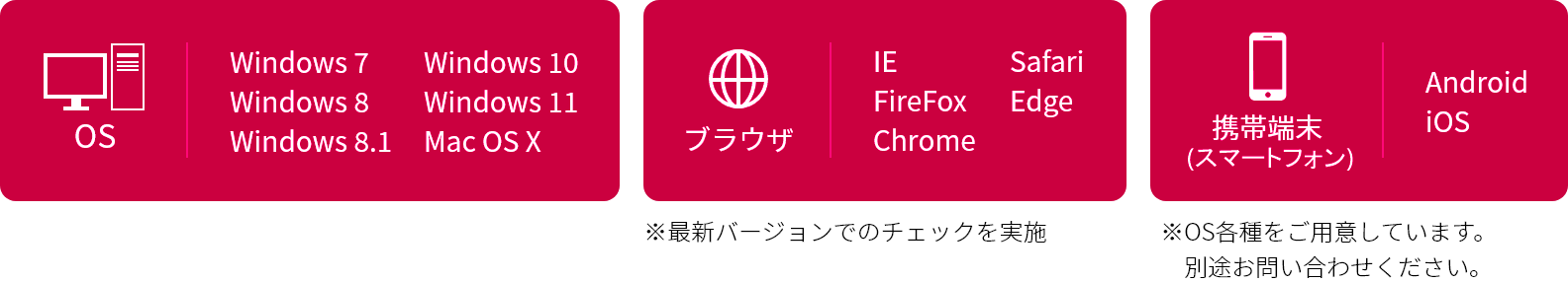 各種端末機器・機材を豊富に所有